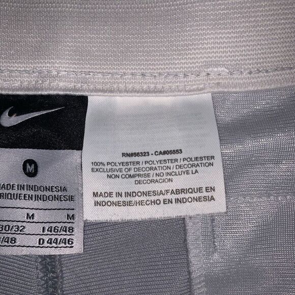 Nike Mens Size Medium Athletic Baseball Pants Gray‎ Elastic Leg Pockets Snap Zip - Picture 5 of 7